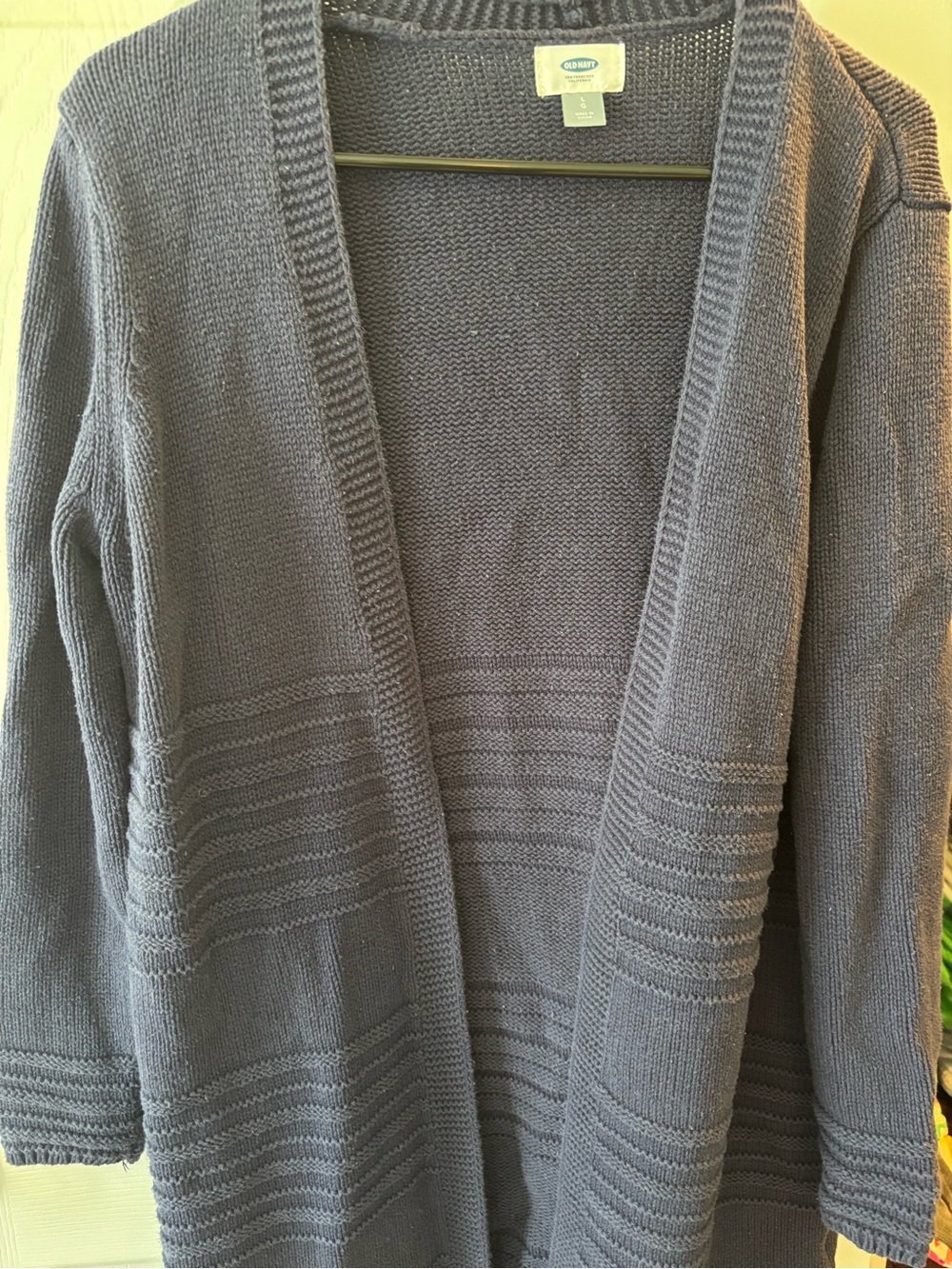 Old Navy Navy Open-Front Knit Cardigan